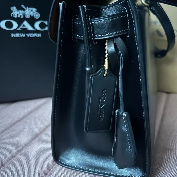 Black Coach Sammy with Gold 'C' Lock - Picture 2 of 3